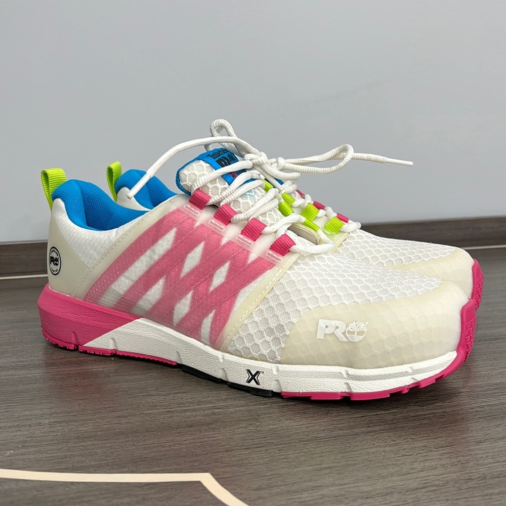 Timberland PRO Radius Composite Safety Toe Pink Sneaker Size 11 B
